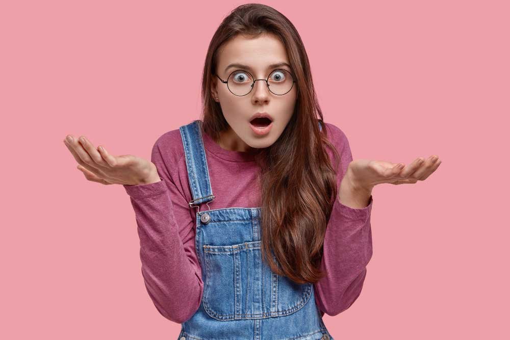 Girl give expression on words - verbshine language solutions